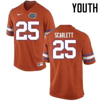 Youth Florida Gators #25 Jordan Scarlett NCAA Nike Orange Authentic Stitched College Football Jersey GKF8262YV